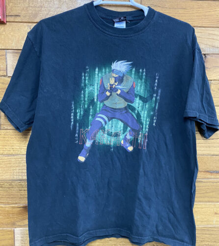 Vintage Kakashi Anime T Shirt Naruto XL 90s Y2K 2002 anime - Picture 1 of 4