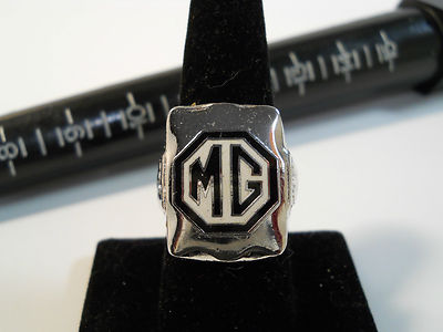 MG MGA ROADSTER 1955-61 Nickel Silver Ring Enamel Chrome Medallion