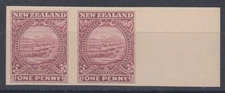 NEW ZEALAND 1900 PICTORIAL 1d. TERRACES PLATE PROOF PAIR MINT (ID:061/D64664)