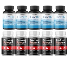 CircO2 & Prolong Power, Oxygen Booster & Male Enhancement Support Combo Pack