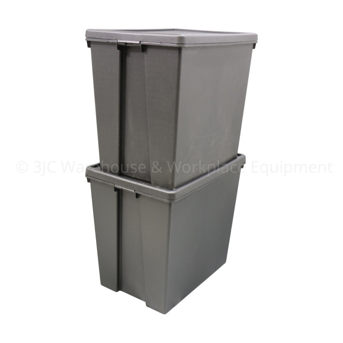 Wham Bam Lot de 4 boîtes de recyclage résistantes avec couvercle Noir 24 l 38,5 x 29 x 31,5 cm Wham Bam Lot de 4 boîtes de recyclage résistantes avec couvercle Noir 24 l 38,5 x 29 x 31,5 cm