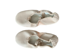Girl Ballet Dance Leather Slipper Shoes Size 12
