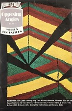 Aunt Lydia  s OPPOSING ANGLES Punch Needle Rug Canvas 24  x36  Pre-owned