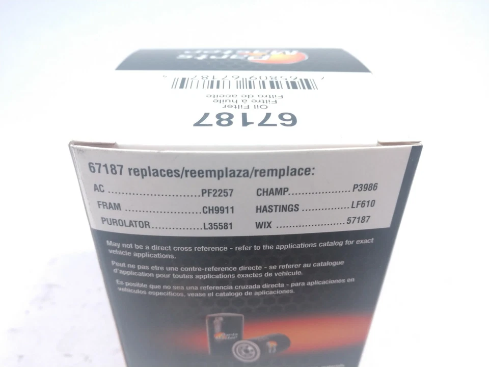 Filtro de aceite de motor PIEZAS MASTER 67187 Foto 3 de 3