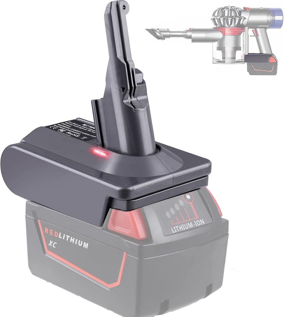 For Dyson V8 V7 Adapter for Milwaukee 18V Battery Convert to V7
