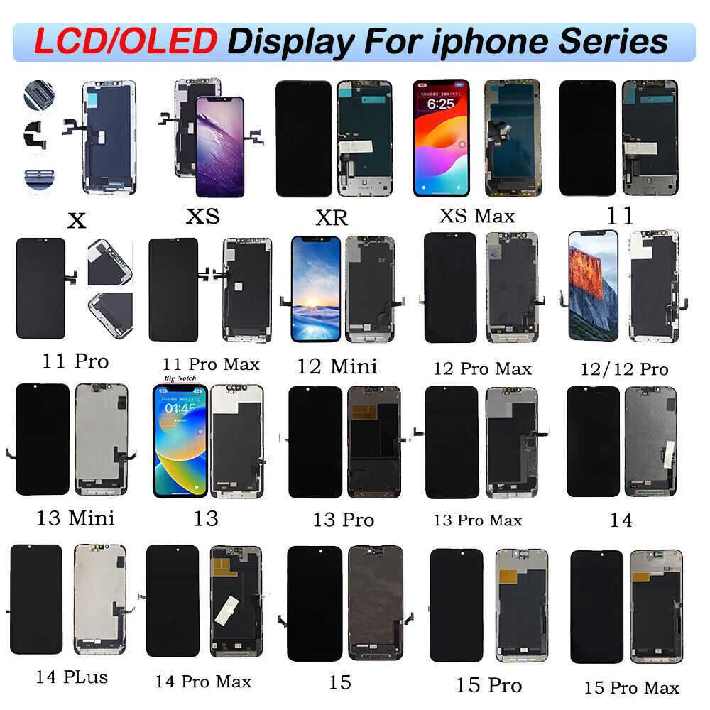 For iPhone 11 Pro 12 13 Mini 14 15 Plus 16 Pro Max LCD Display
