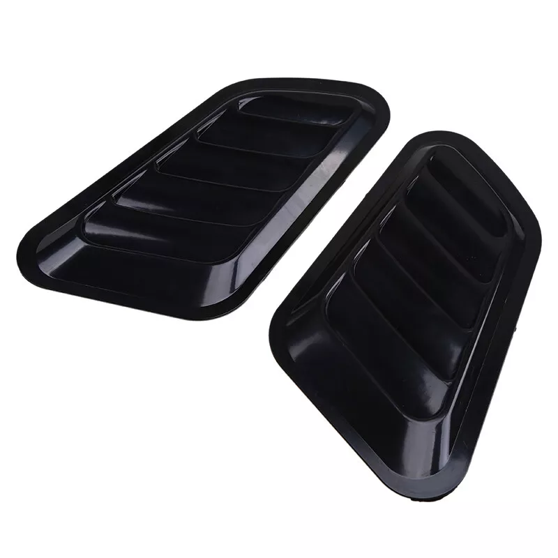 Sport Glossy Black Air Flow Vent Bonnet Car Front Hood Scoop Cover Trim Decor - Image 4 of 4