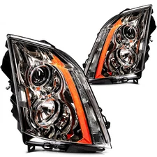 For Cadillac CTS 3.0L 3.6L 6.2L 2010-2014 Headlight Assembly Headlamp Pair LH RH