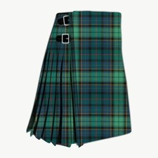 Kilt tartan irlandese verde lino fatto a mano - kilt tartan tradizionale pesante