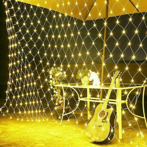 200 LED Net Curtain Mesh Fairy String Lights Home Party Wedding Christmas Decor - Picture 5 of 12
