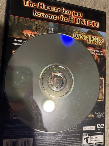 Sony Playstation 2 PS2 Complete CIB Tested/Works HTF Cabela's Dangerous Hunts - Picture 4 of 6