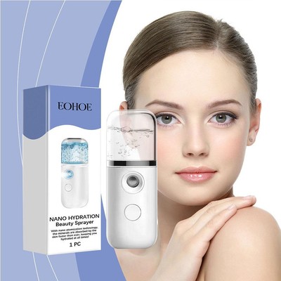 Face Sprayer Nano Spray Mist Facial Steamer humidifier Portable` Hydrating  W6C3