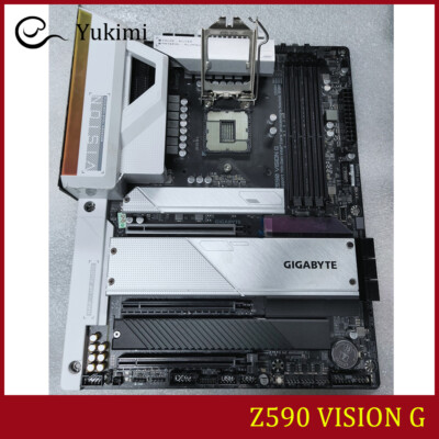 FOR GIGABYTE Z590 VISION G DDR4*4 LGA1200 HDMI Type-C 128GB ATX Ｍotherboard Test