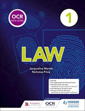 OCR AS/A Level Law Book 1 - Paperback NEW Martin, Jacquel 30/06/2017