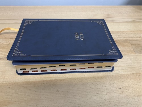 KJV Large Print Personal Size Reference Bible, Navy Leathertouch Indexed by... - Imagen 9 de 9