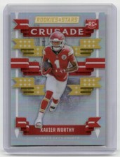 2024 Rookies & Stars Xavier Worthy Crusade Silver #C-XWY Kansas City Chiefs