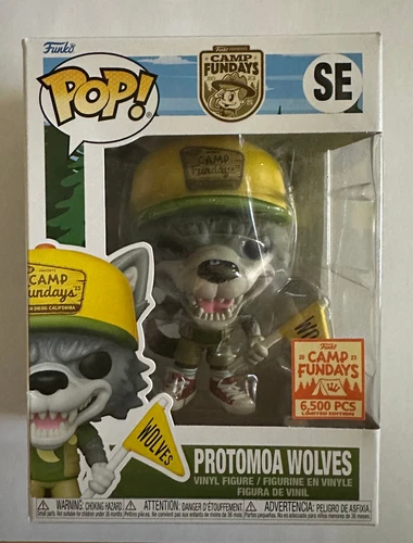 New 2023 SDCC CAMP FUNDAYS EXCLUSIVE PROTOMOA WOLVES MASCOT LE 6500 FUNKO Pop