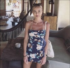 Stone Cold Fox 100 Silk Bewitched mini Slip Dress 1 S Resort