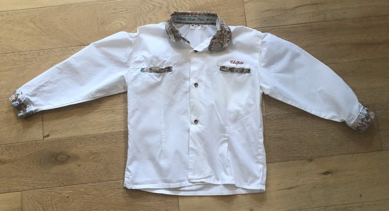Authentic Classic Chipie Shirt Girls White Blouse Vintage Size 8
