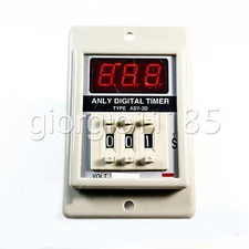 US Stock ASY-3D 1-999m AC110V Power On Delay Timer Digital Time Relay 8P W/ Base