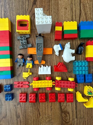 Vintage Lego Duplo Lot of 215+ Blocks Vehicles People Arctic
