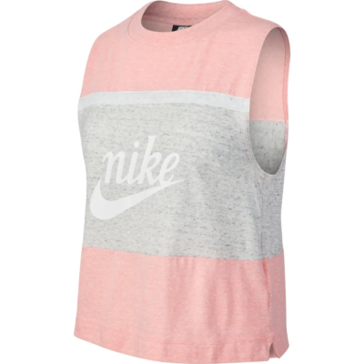 Nike Sportswear Women's Bleached Coral/Grey Varsity HBR Tank