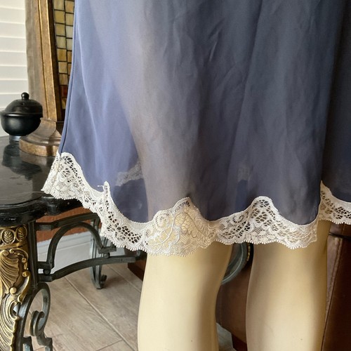 VTG Night Dress Elle Macpherson Intimates Steel blue Size L bhc - Picture 10 of 18