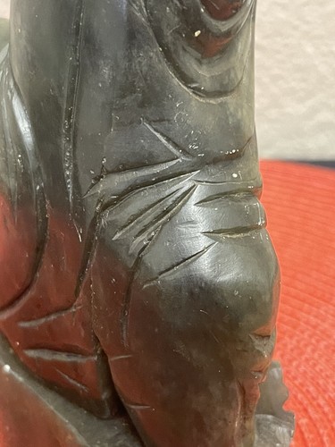 10" Rare Green Jade Hand Carved Old Chinese-Woman with Flowers Heavy - Picture 15 of 24