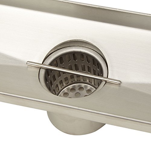 Signature Hardware Carmen 40" Shower Drain Less Flange -Brushed Stainless Steel - Picture 7 of 7