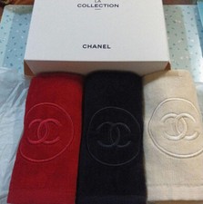 Asciugamano Chanel LA COLLECTION Set di 3 Rosso Nero Bianco