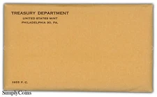 1955 Proof Set Silver Coins US Mint Lot Original Envelope MQ