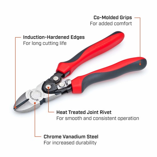 Crescent 8" Pro Series Diagonal Compound Action Dual Material Cutting Pliers ... - Picture 2 of 7