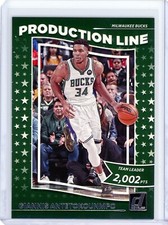 2022-23 Panini Donruss Giannis Antetokounmpo Production Line #7 Milwaukee Bucks