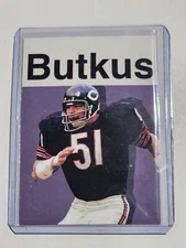 Dick Butkus Artist Signed Football Art Card 2/10