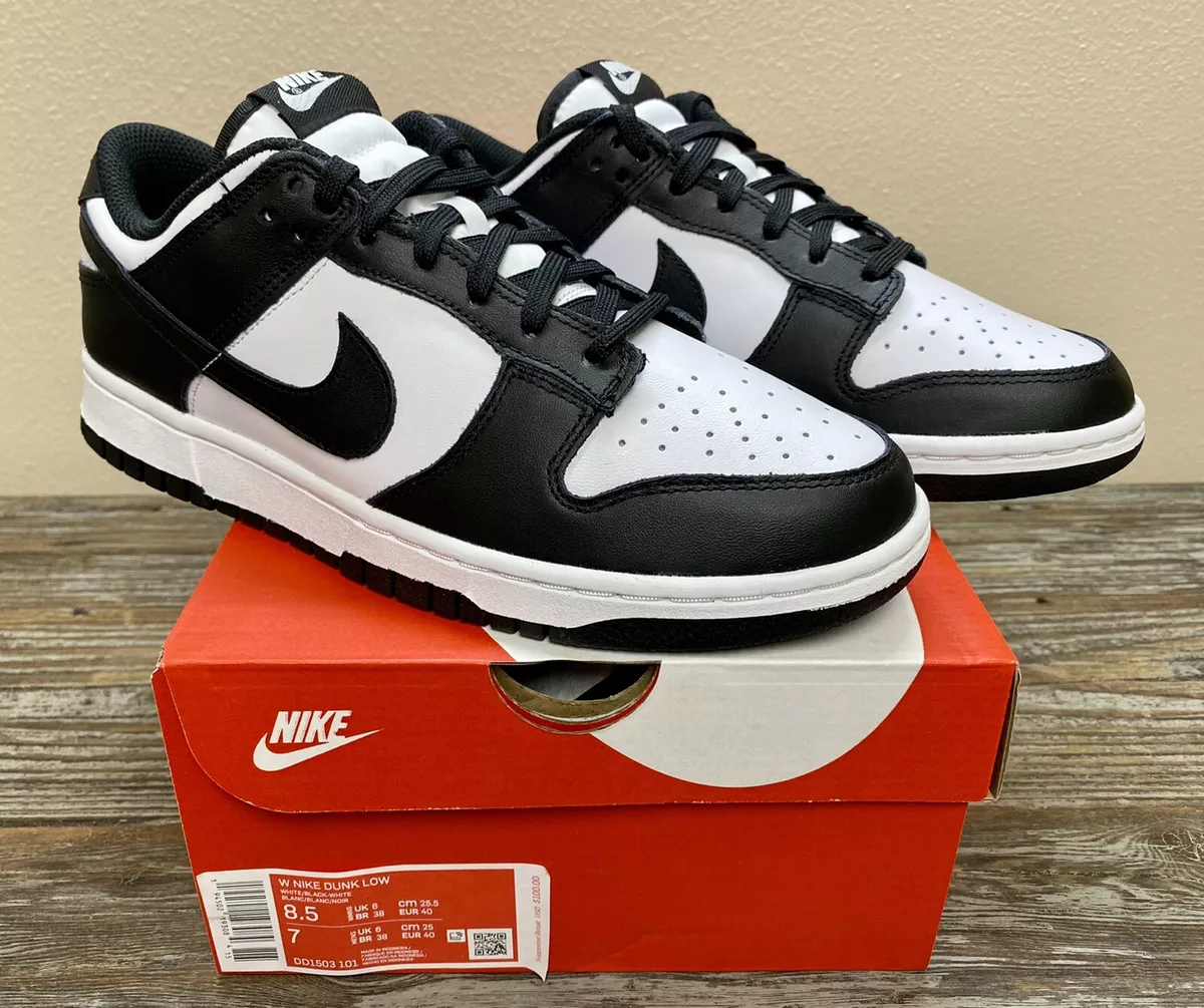 Nike Dunk Low Retro Black White Panda DD1503-101 Women's Size 8.5 / Men's 7
