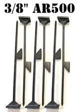 3/8" AR500 24in. Tall Knock-over Metal Steel Shooting Target Stands - 6pc Set