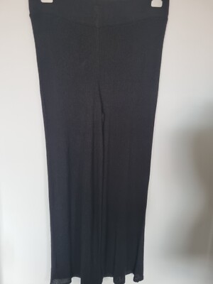 M&S Collection Crochet Knit Wide Leg Trousers Size L UK