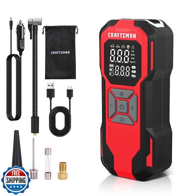 CRAFTSMAN Tire Inflator Portable Air Compressor, Cordless Mini Air Pump for C