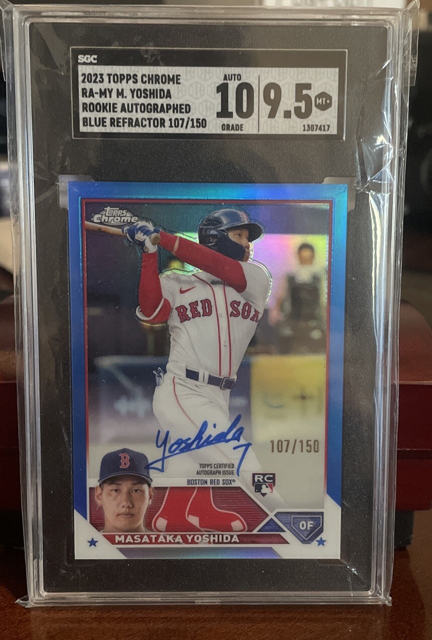 2023 Topps Chrome MASATAKA YOSHIDA Blue Refractor Auto /150 Boston Red Sox