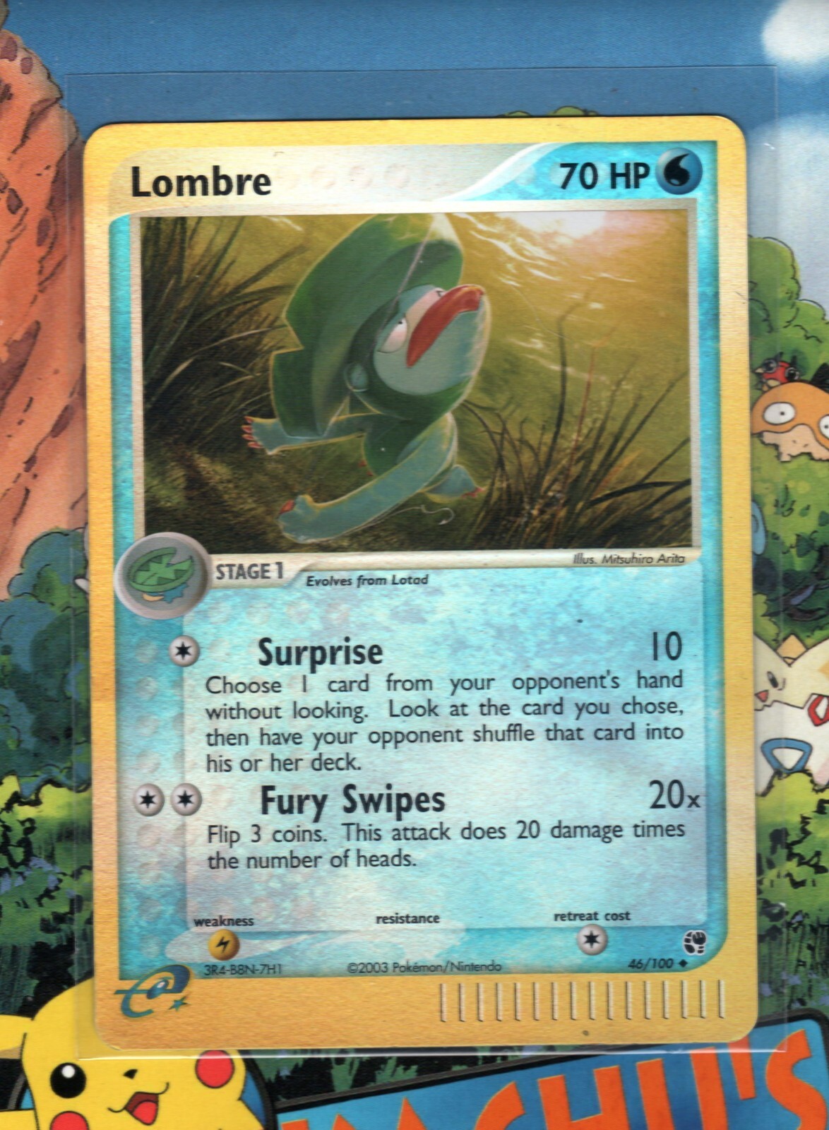 Pokémon TCG  Lombre 46/100 EX Sandstorm  Reverse holo NM