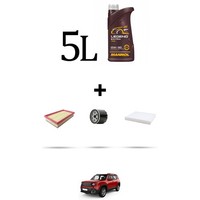 Hoffcar Wartungskit 3 Filter Und 5L ÖL FüR Jeep Renegade (Bu) 1.3 Phev 140KW D