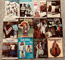Vintage Knit/Crochet Pattern Books Set of 12, Lot R