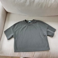 Flx greyish green boxy cropped
