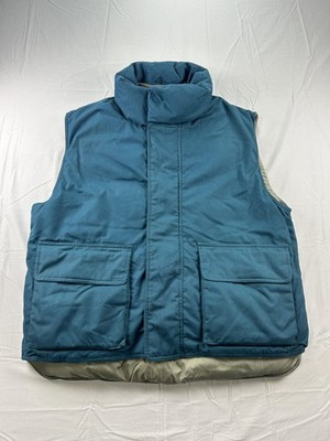 Cabelas Premier Northern Goose Down Vest Mens Large Blue Zip Puffer Insulated