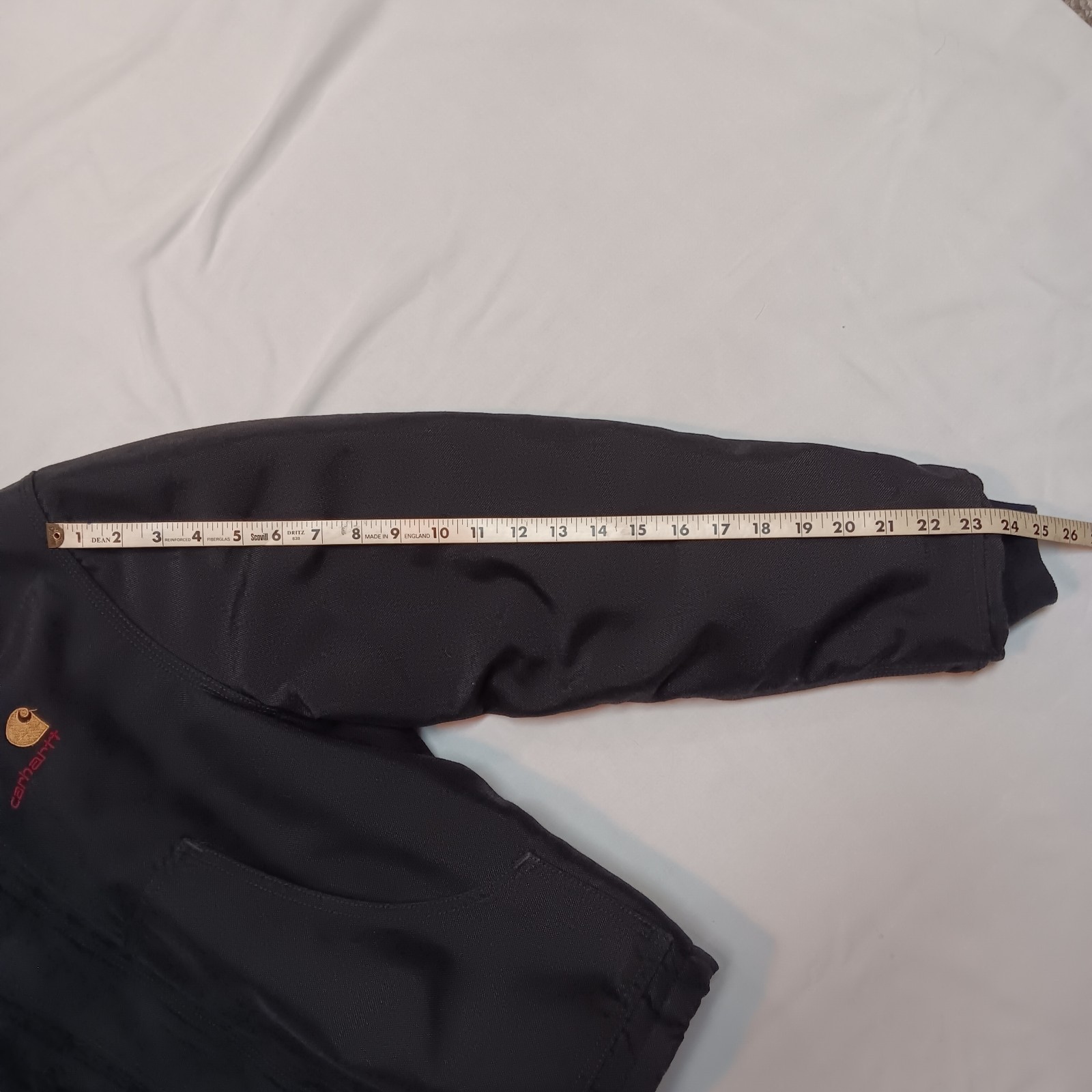 Carhartt J20 BLK Jacket Mens M Regular Arctic Quilt Lined USA Spellout Vintage thumbnail 2