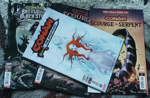 CONAN SCOURGE OF THE SERPENT FCBD # 2 BATTLE OF THE BLACK STONE # 4 BARBARIAN 14