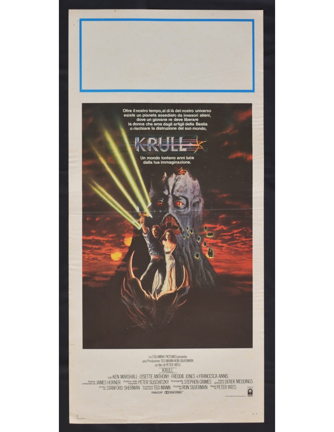 Locandina originale film Krull (1983) - Regia di Peter Yates