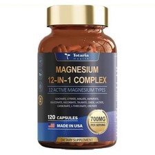 Totaria Magnesium 12-in-1 Complex 700mg.12 Active Forms For Muscle Relaxation