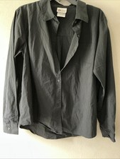 Dickies Crafted For Women  s Shirt Long Sleeve Button Up Pocket Size XL Black