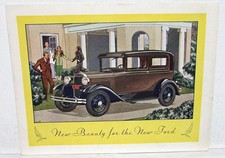 1930 Ford New Beauty Original Dealer Sales Brochure Tudor Sedan And Coupe